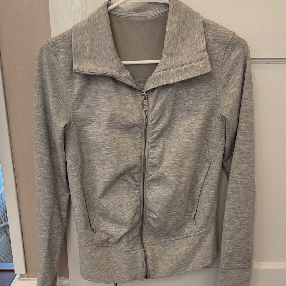 lululemon athletica Light Gray Bomber Jacket